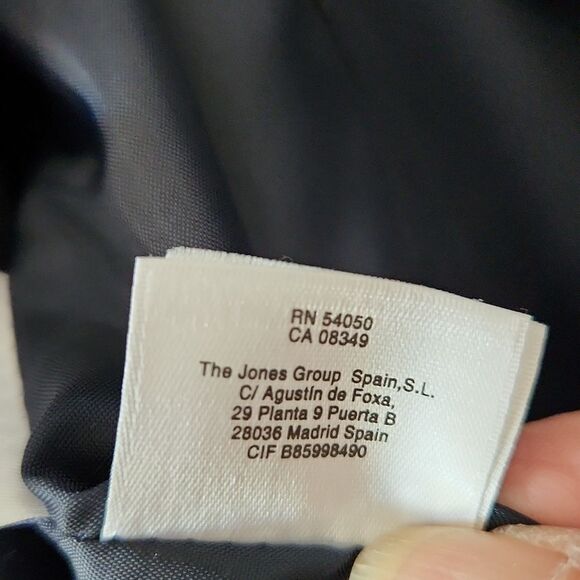 Jones New York Signature Navy White Stripe Double Breasted Cropped Blazer 12 - Picture 10 of 11